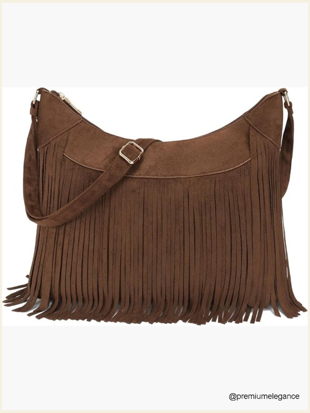 Vintage Suede Tassel Hobo Bag Crossbody Shoulder Purse Boho